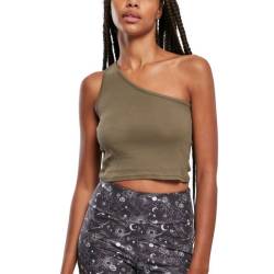 Urban Classics Ladies - Cropped Asymmetric Stretch Top von Urban Classics