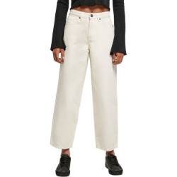 Urban Classics Ladies - High Waist Wide Leg Crop Denim Jeans von Urban Classics