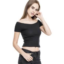 Urban Classics Ladies - Off Shoulder Rib Top trägerlos von Urban Classics