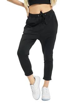 Urban Classics Ladies Open Edge Terry Turn Up Sport Loose Fit Sporthose, Schwarz (Black 00007), 40 (Herstellungsgröße: L) von Urban Classics