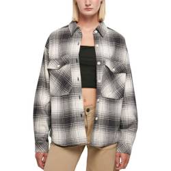 Urban Classics Ladies - Oversized Check Hemd sand von Urban Classics