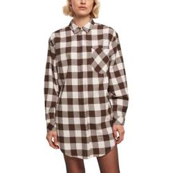 Urban Classics Ladies - Oversized Flanell Hemd Kleid von Urban Classics