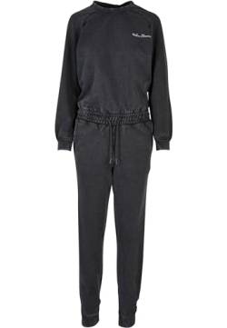 Urban Classics Ladies Small Embroidery Long Sleeve Terry Jumpsuit Frauen Jumpsuit schwarz M von Urban Classics