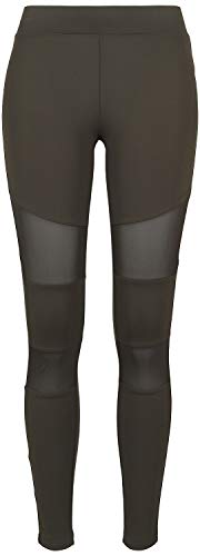 Urban Classics Ladies Tech Mesh Leggings, Grün (Darkolive 00551), 5XL von Urban Classics