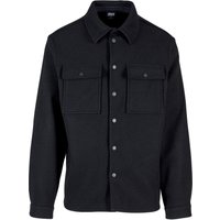 Urban Classics Langarmhemd - Plain Overshirt - S bis 4XL - für Männer - Größe 3XL - schwarz von Urban Classics