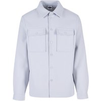 Urban Classics Langarmhemd - Plain Overshirt - S bis 4XL - für Männer - Größe M - hellgrau von Urban Classics