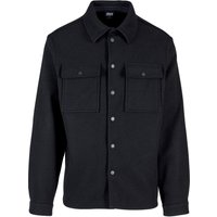 Urban Classics Langarmhemd - Plain Overshirt - S bis 4XL - für Männer - Größe S - schwarz von Urban Classics