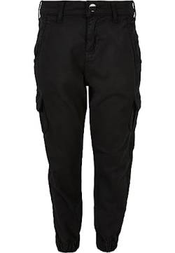 Urban Classics Mädchen Girls High Waist Cargo Pants Hose, Black, 110/116 von Urban Classics