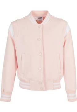 Urban Classics Mädchen Girls Inset College Sweat Jacket Jacke, pink/White, 122/128 von Urban Classics