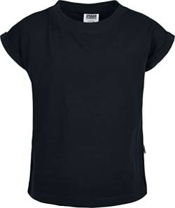 Urban Classics Mädchen Girls Organic Extended Shoulder Tee T-Shirt, Black, 110/116 von Urban Classics