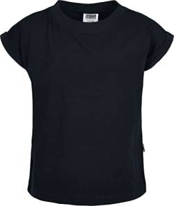 Urban Classics Mädchen Girls Organic Extended Shoulder Tee T-Shirt, Black, 122/128 von Urban Classics