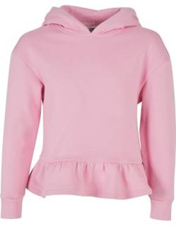 Urban Classics Mädchen Kapuzenpullover Girls Organic Volants Hoody girlypink 134/140 von Urban Classics