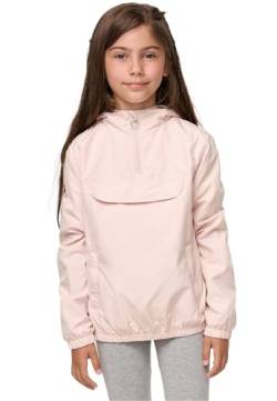 Urban Classics Mädchen Pulli Jacke Girls Basic Pullover Jacket, Kapuzenpullover für Mädchen, light pink, 110/116 von Urban Classics