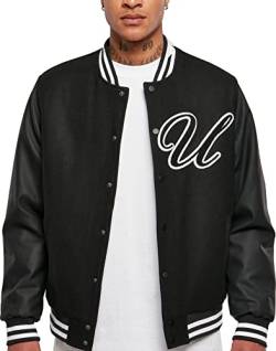 Urban Classics Men's TB5535-Big U College Jacket Jacke, Black, L von Urban Classics