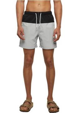 Urban Classics Men's Block Swim Shorts Badehose, lightasphalt/Black, 4XL von Urban Classics