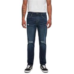Urban Classics Men's TB5589-Distressed Stretch Denim Pants Jeans, darkblue Destroyed Washed, 36 von Urban Classics