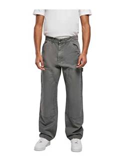 Urban Classics Men's Double Knee Carpenter Trouser Pants, darkshadow, 32 von Urban Classics