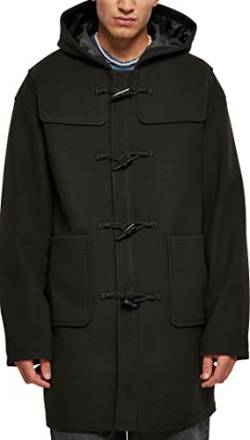 Urban Classics Men's Duffle Coat Mantel, Black, M von Urban Classics