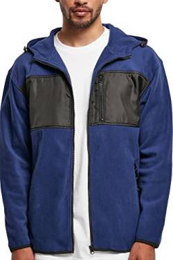 Urban Classics Men's Hooded Micro Fleece Jacket Jacke, spaceblue, L von Urban Classics