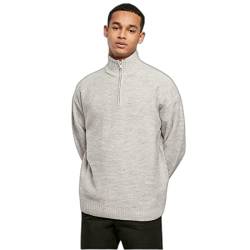 Urban Classics Men's Knit Troyer Sweatshirt, lightgrey, S von Urban Classics