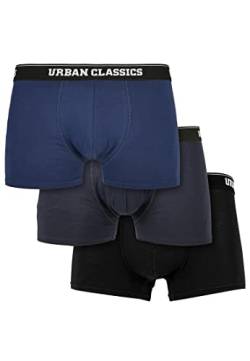 Urban Classics Men's TB3838-Organic Boxer Shorts 3-Pack Underwear, darkblue+Navy+Black, 5XL von Urban Classics