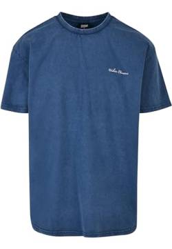 Urban Classics Men's Oversized Small Embroidery Tee T-Shirt, spaceblue, 3XL von Urban Classics