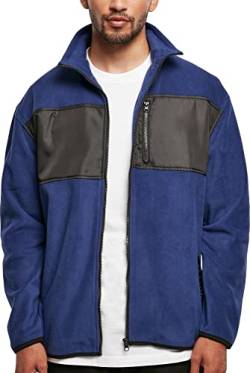 Urban Classics Men's TB5533-Patched Micro Fleece Jacket Jacke, spaceblue, S von Urban Classics