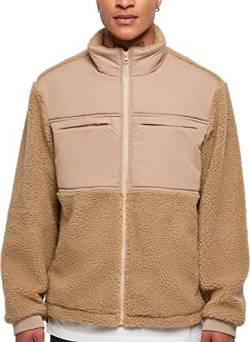 Urban Classics Men's Patched Sherpa Jacket Jacke, unionbeige, L von Urban Classics