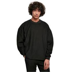 Urban Classics Men's Rib Terry Boxy Crew Sweatshirt, Black, L von Urban Classics