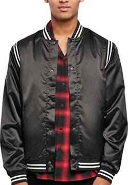 Urban Classics Men's TB4972-Satin College Jacket Jacke, Black, XXL von Urban Classics