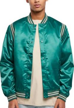 Urban Classics Men's Satin College Jacket Jacke, Green, L von Urban Classics