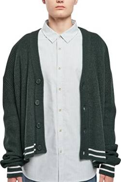 Urban Classics Men's Sporty Boxy Cardigan Sweater, Bottlegreen, L von Urban Classics