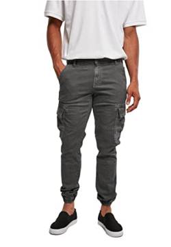 Urban Classics Men's Washed Cargo Twill Jogging Pants Hose, darkshadow, 31 von Urban Classics