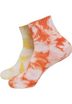 Urban Classics Mixte Socken Tie Dye Socks Short 2-pack Chaussettes, Orange Yellow, 35-38 EU von Urban Classics