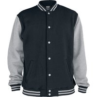 Urban Classics - Rockabilly Collegejacke - 2-Tone College - S bis 3XL - für Männer - Größe XXL - schwarz/grau von Urban Classics