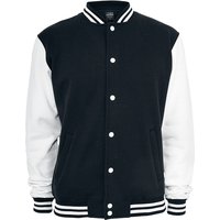 Urban Classics - Rockabilly Collegejacke - 2-Tone College - S bis XXL - für Männer - Größe L - schwarz/weiß von Urban Classics