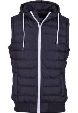 Urban Classics Small Bubble Hooded Vest Weste blackwhite, L von Urban Classics