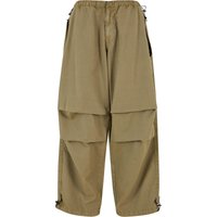 Urban Classics Stoffhose - Ladies Cotton Parachute Pants - XS bis XXL - für Damen - Größe M - oliv von Urban Classics