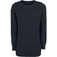 Urban Classics Strickpullover - Ladies Basic Crew Sweater - XS bis XL - für Damen - Größe L - schwarz von Urban Classics