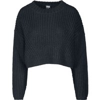 Urban Classics Strickpullover - Ladies Wide Oversize Sweater - XS bis XL - für Damen - Größe L - schwarz von Urban Classics