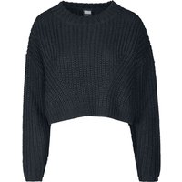 Urban Classics Strickpullover - Ladies Wide Oversize Sweater - XS bis XL - für Damen - Größe M - schwarz von Urban Classics