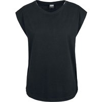 Urban Classics T-Shirt - Ladies Basic Shaped Tee - XS bis 5XL - für Damen - Größe M - schwarz von Urban Classics