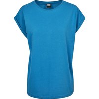 Urban Classics T-Shirt - Ladies Extended Shoulder Tee - S bis 3XL - für Damen - Größe XXL - blau von Urban Classics