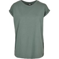 Urban Classics T-Shirt - Ladies Extended Shoulder Tee - XS bis 5XL - für Damen - Größe 3XL - grün von Urban Classics