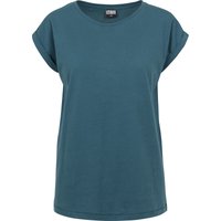 Urban Classics T-Shirt - Ladies Extended Shoulder Tee - XS bis 5XL - für Damen - Größe 4XL - petrol von Urban Classics