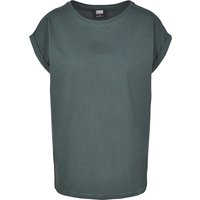 Urban Classics T-Shirt - Ladies Extended Shoulder Tee - XS bis 5XL - für Damen - Größe S - flaschengrün von Urban Classics