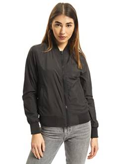 Urban Classics TB1217 Damen Jacke Ladies Light Bomber Jacket, Schwarz (Black 7), 40 (Herstellergröße: L) von Urban Classics