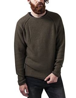 Urban Classics TB1425 Herren Sweatshirt Raglan Wideneck Sweater Grün (Olive 176), Small von Urban Classics