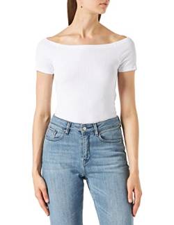 Urban Classics TB1500 Damen T-Shirt Ladies Off Shoulder Rib Tee TB1500, Gr. X-Large, Weiß (white 220) von Urban Classics