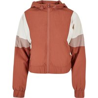 Urban Classics Trainingsjacke - Ladies Short 3-Tone Crinkle Jacket - XS bis XL - für Damen - Größe M - multicolor von Urban Classics